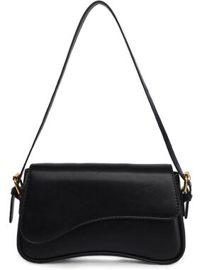〽️ Women's Black Pu Leather 2 Removable Strap And Zipper Closure Tote Bag